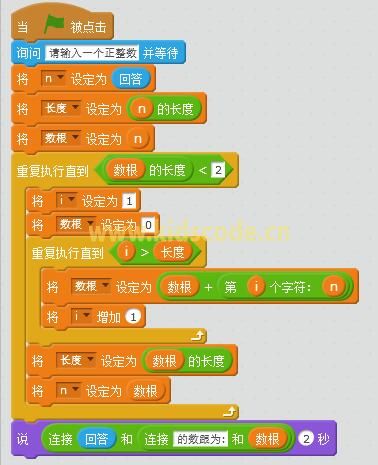 scratch算法练习-求数根