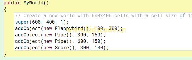 Greenfoot制作flappybird游戏[五]