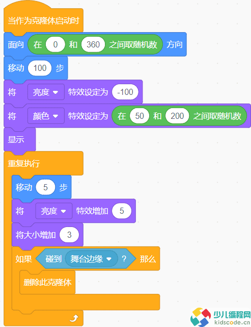 Scratch编程实现粒子动画