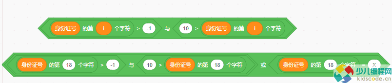 Scratch青少儿编程等级考试四级：身份证号有效性检验。