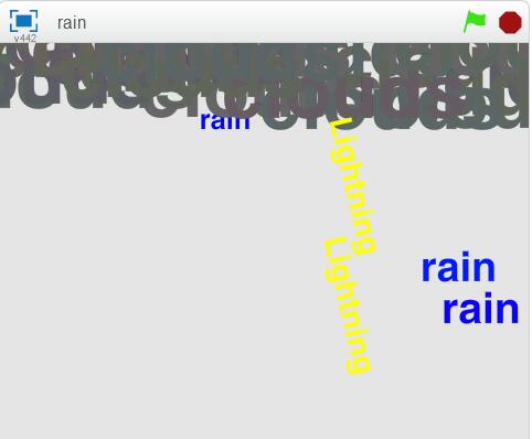 scratch作品_rain ，