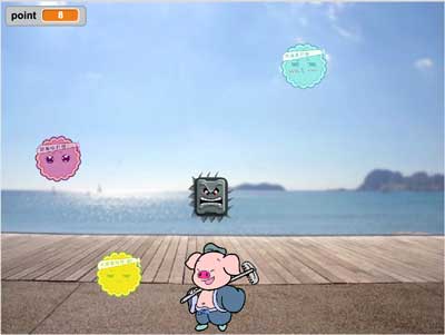 scratch作品_顽皮的月饼