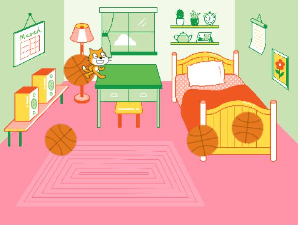 scratch作品_我恨篮球