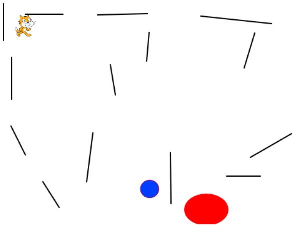 scratch作品_疯狂迷宫 ，