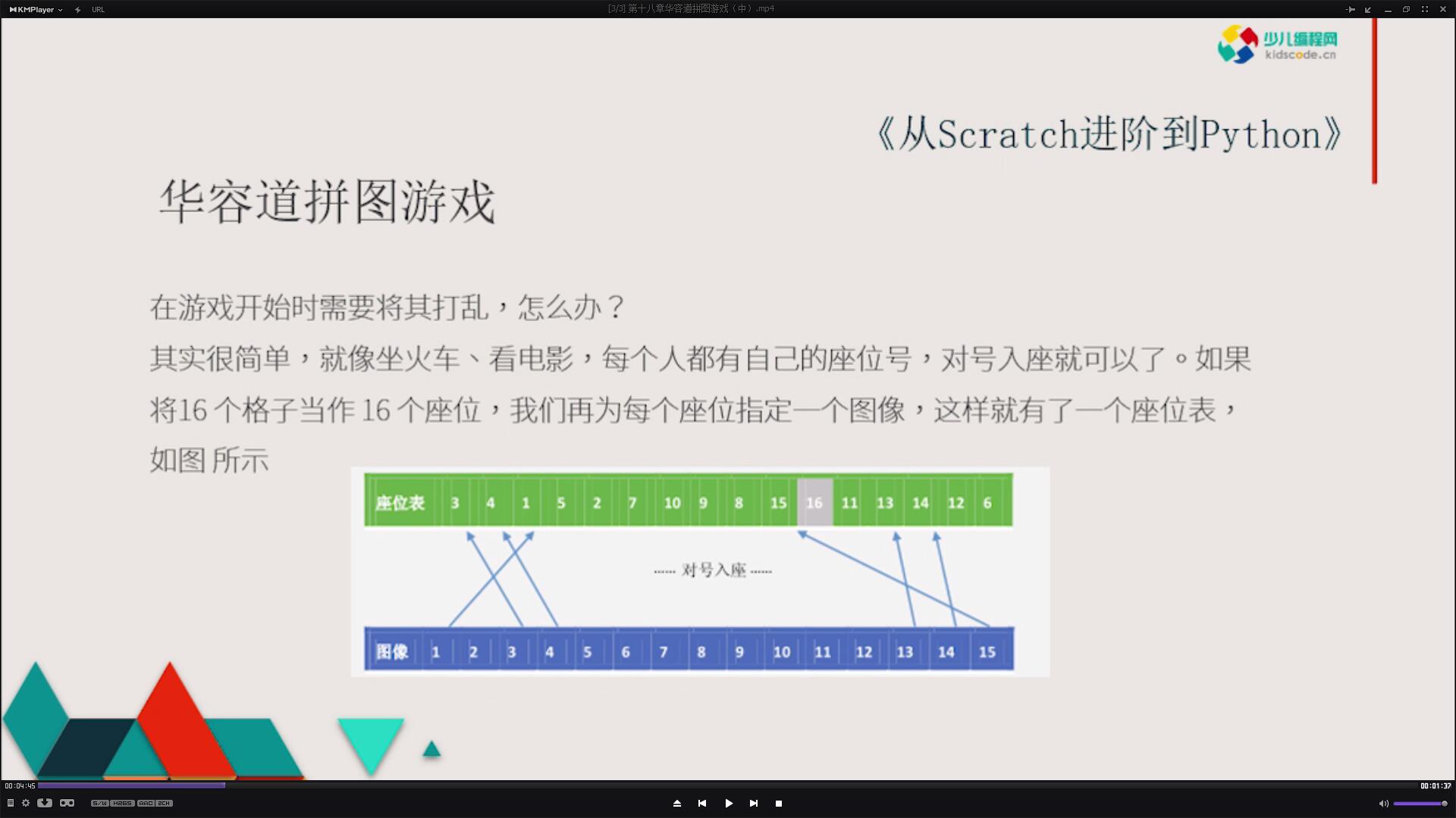 《从Scratch进阶到Python—基础篇》第十八章华容道游戏（中）【视频】