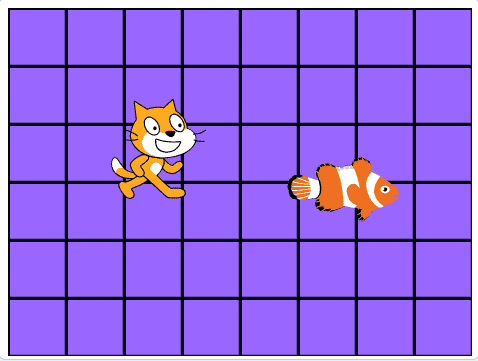 scratch作品_Scratch图形化编程教程:小猫吃鱼(简易贪吃蛇)
