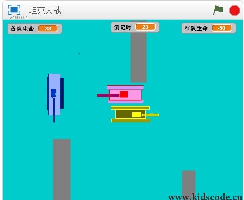 scratch作品_坦克大战 ，