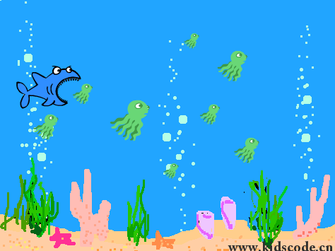 scratch作品_吃鱼 ，