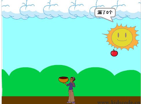 scratch作品_接水果游戏