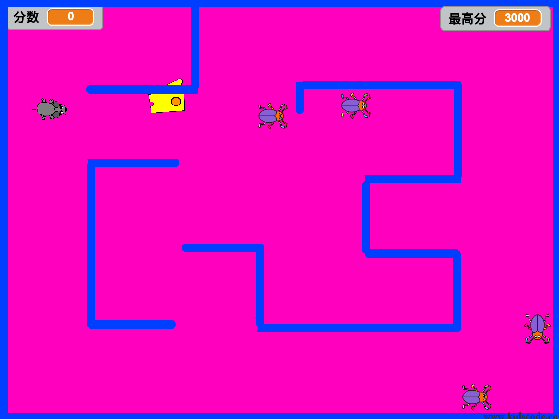 scratch作品_小老鼠吃奶酪