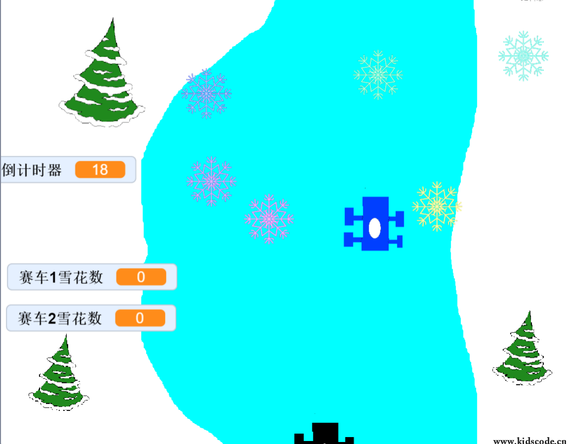 scratch作品_冰河竞速