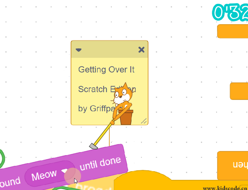 scratch作品_【作品推荐】getting over  it v1.4（罐猫稿手） ，