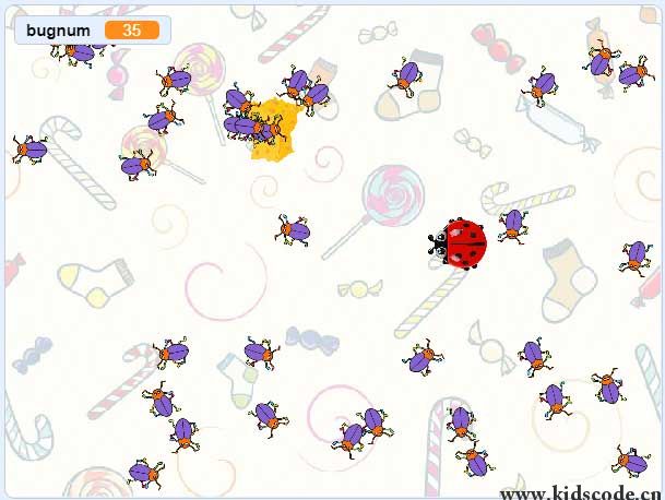 scratch作品_瓢虫吃虫