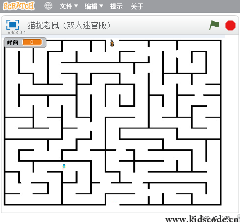scratch作品_猫捉老鼠（双人迷宫版） ，