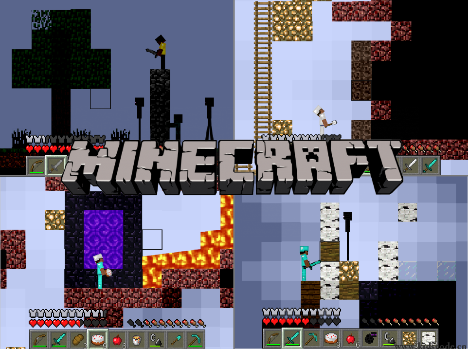 scratch作品_Minecraft 2D ，