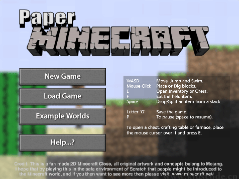 scratch作品_我的世界（高仿版）v1.3 ，
