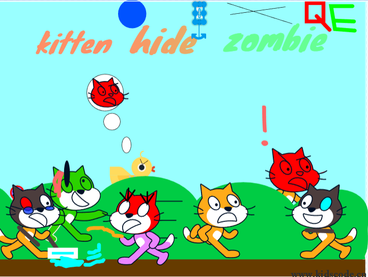 scratch作品_小猫躲丧尸pro1.2